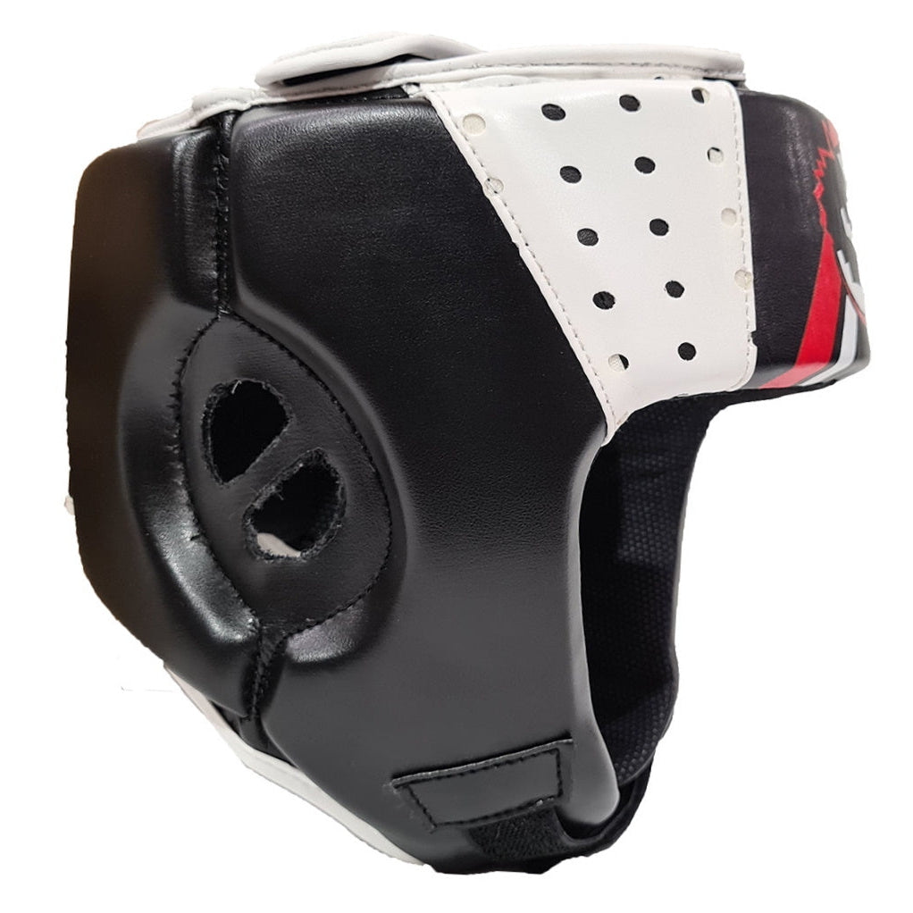 Boxing MMA Gear Morgan Sports Platinum Leather Open Face Head Guard